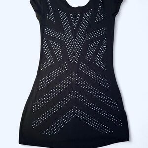Rock & Republic Black T-Shirt with Silver Studs